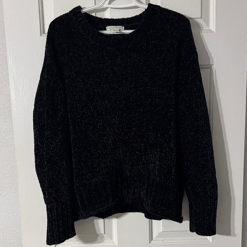 Cynthia Rowley Black Crew Neck Sweater